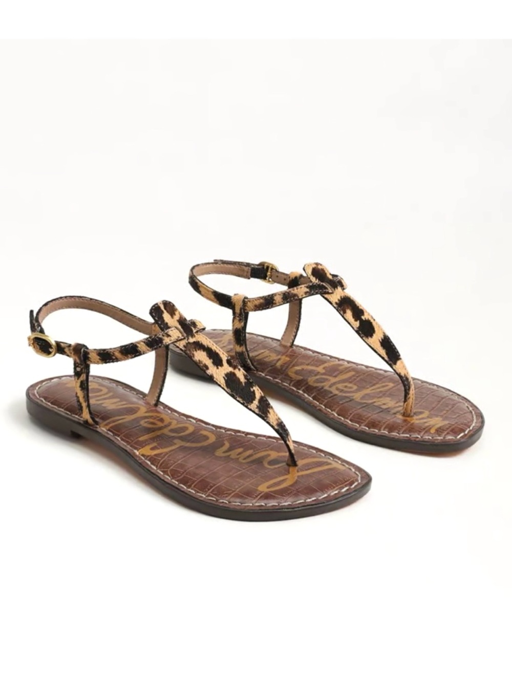 NWOB Sam Edelman Gigi Leopard Print Thong Flat Sandals Size 7M